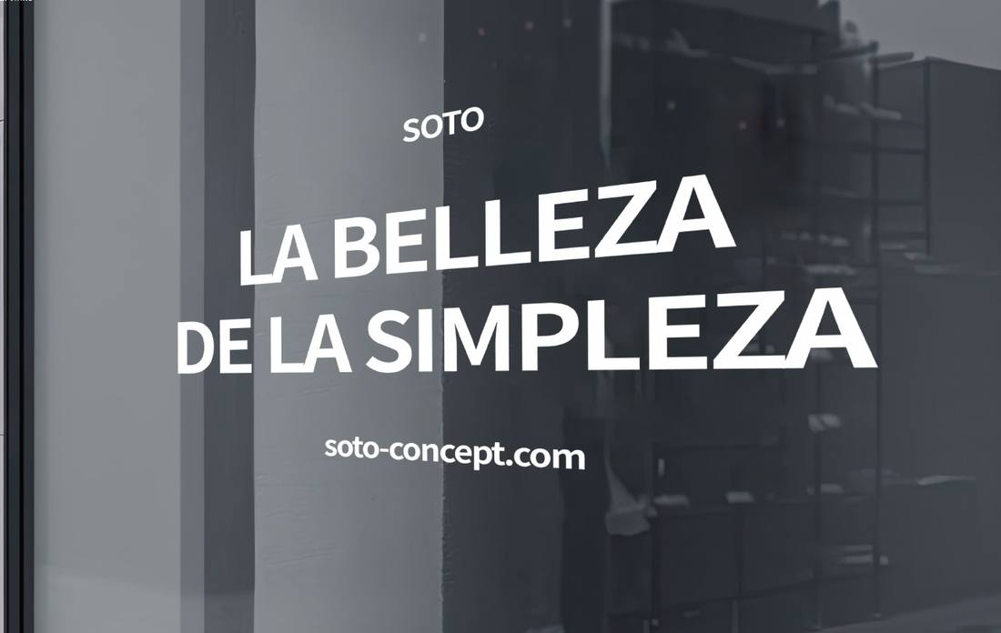 Vidriera de SOTO con el vinilo La belleza de la simpleza